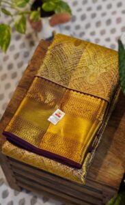Tissue Kanjeevaram Saree - Deep Wine/Purple