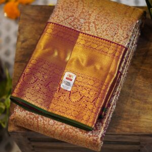 Tissue Kanjeevaram Saree – Rani Pink