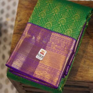 Kanjeevaram Saree – Green/Purple