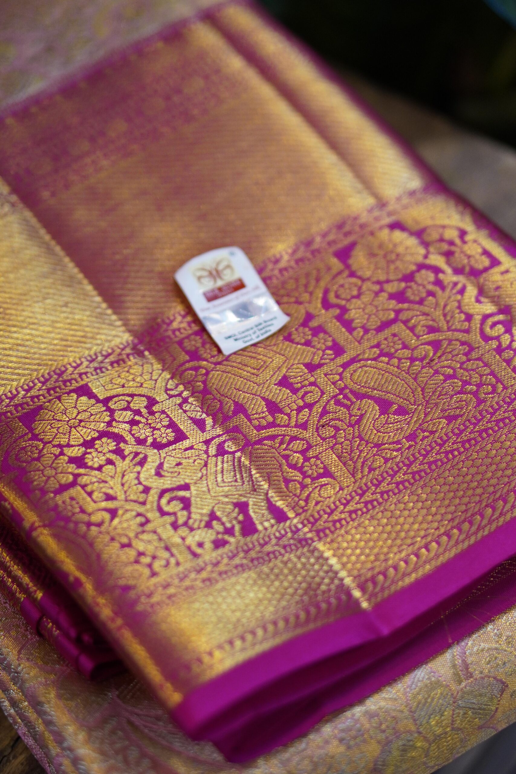 Tissue Kanjeevaram Saree – Pink - Image 2