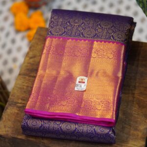 Kanjeevaram Saree – Blue/Pink