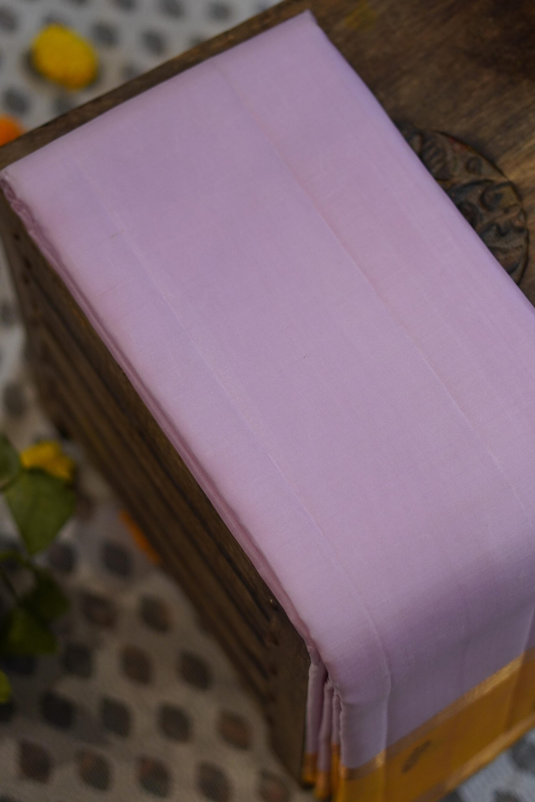 Madhavaram Saree – Lavender/Mustard - Image 4
