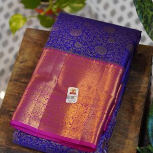 Kanjeevaram Saree – Blue/Pink