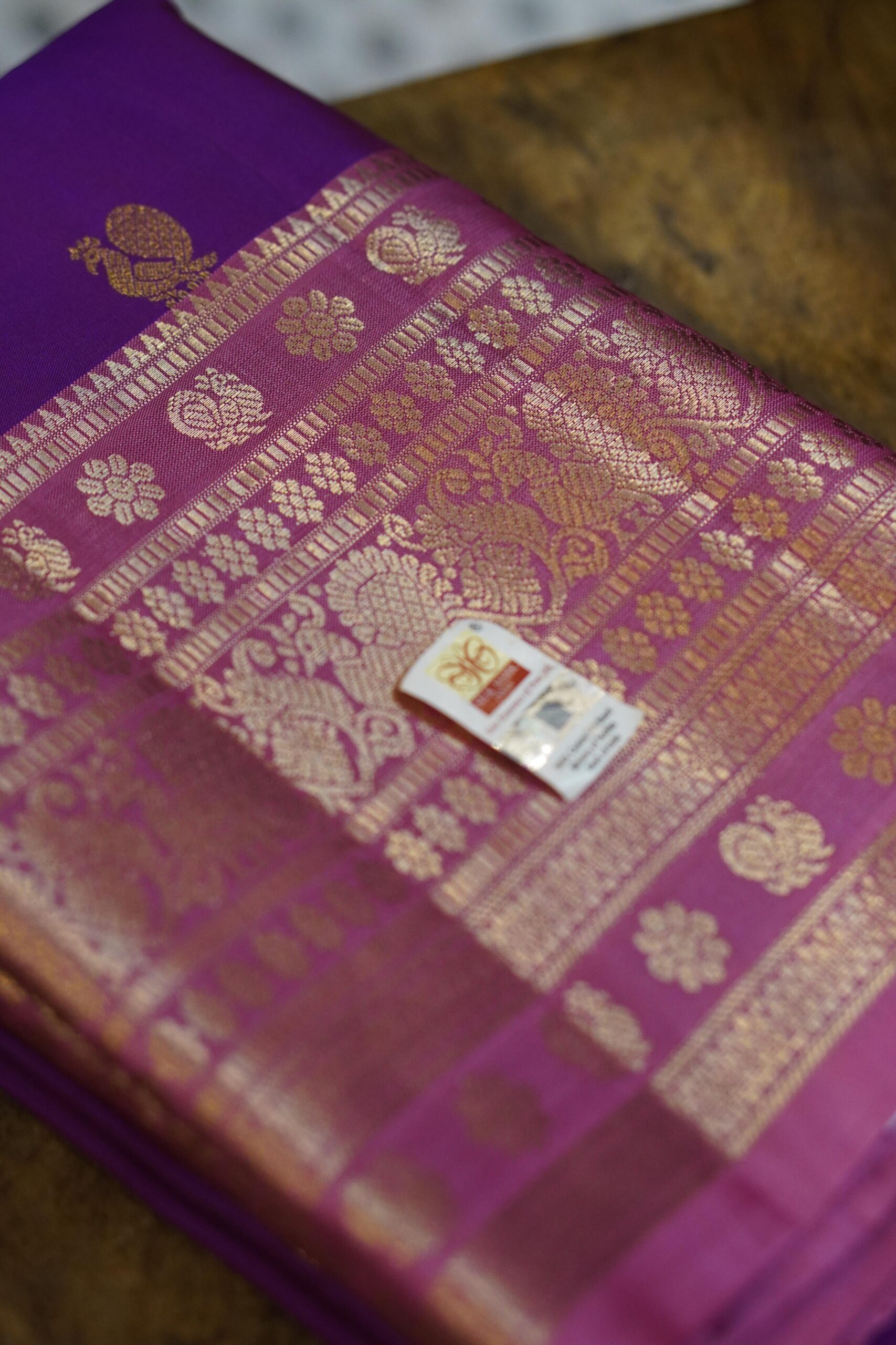 Kanjeevaram Saree – Purple & Mauve - Image 2