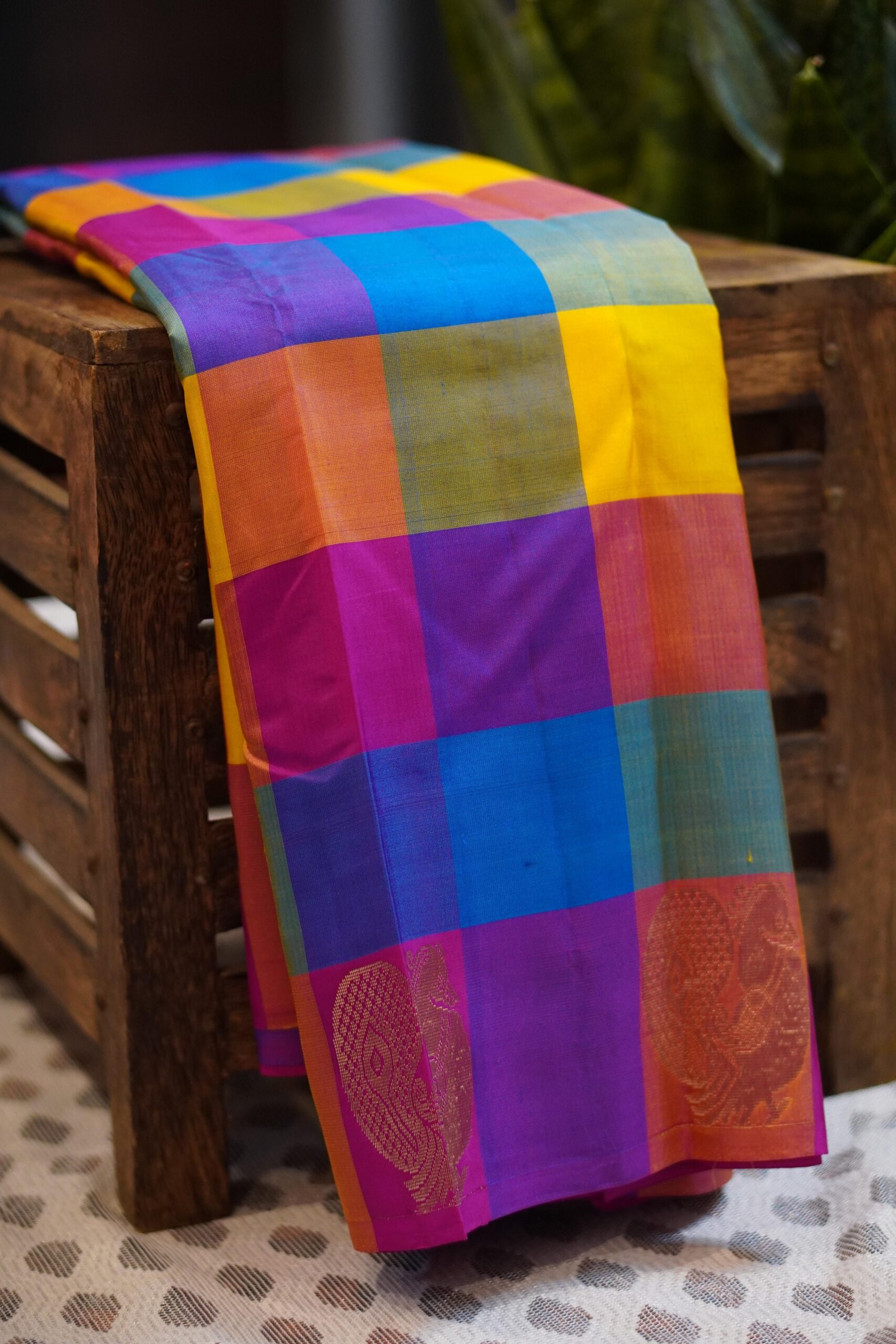 Madhavaram Saree – Madras Checks - Image 4
