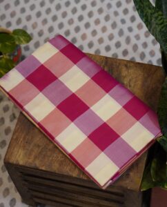 Madhavaram Saree – Cotton Candy Checks