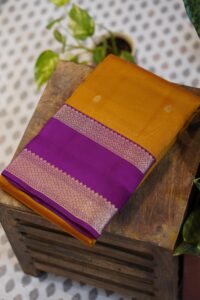 Kanjeevaram Saree – Honey/Purple