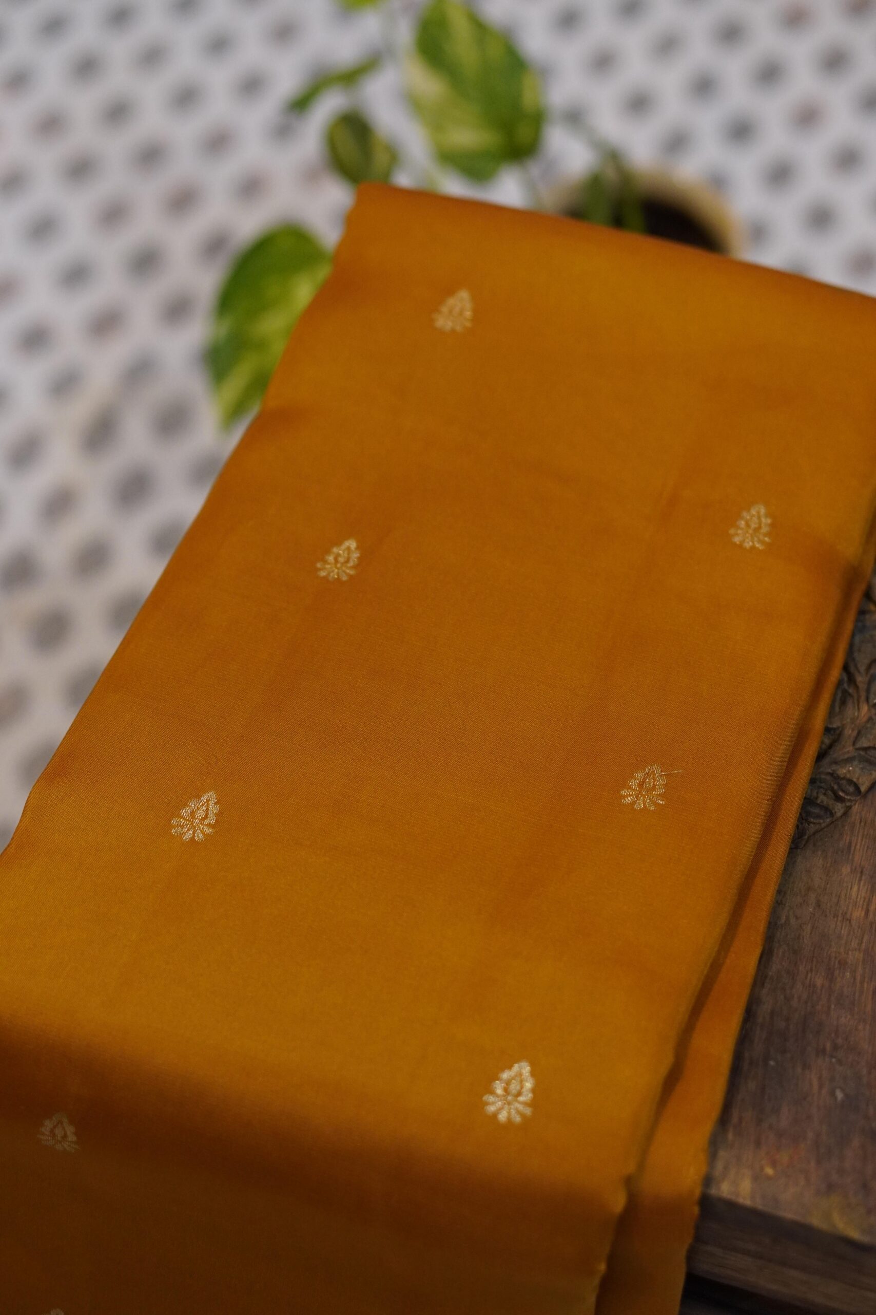 Kanjeevaram Saree – Honey/Purple - Image 5