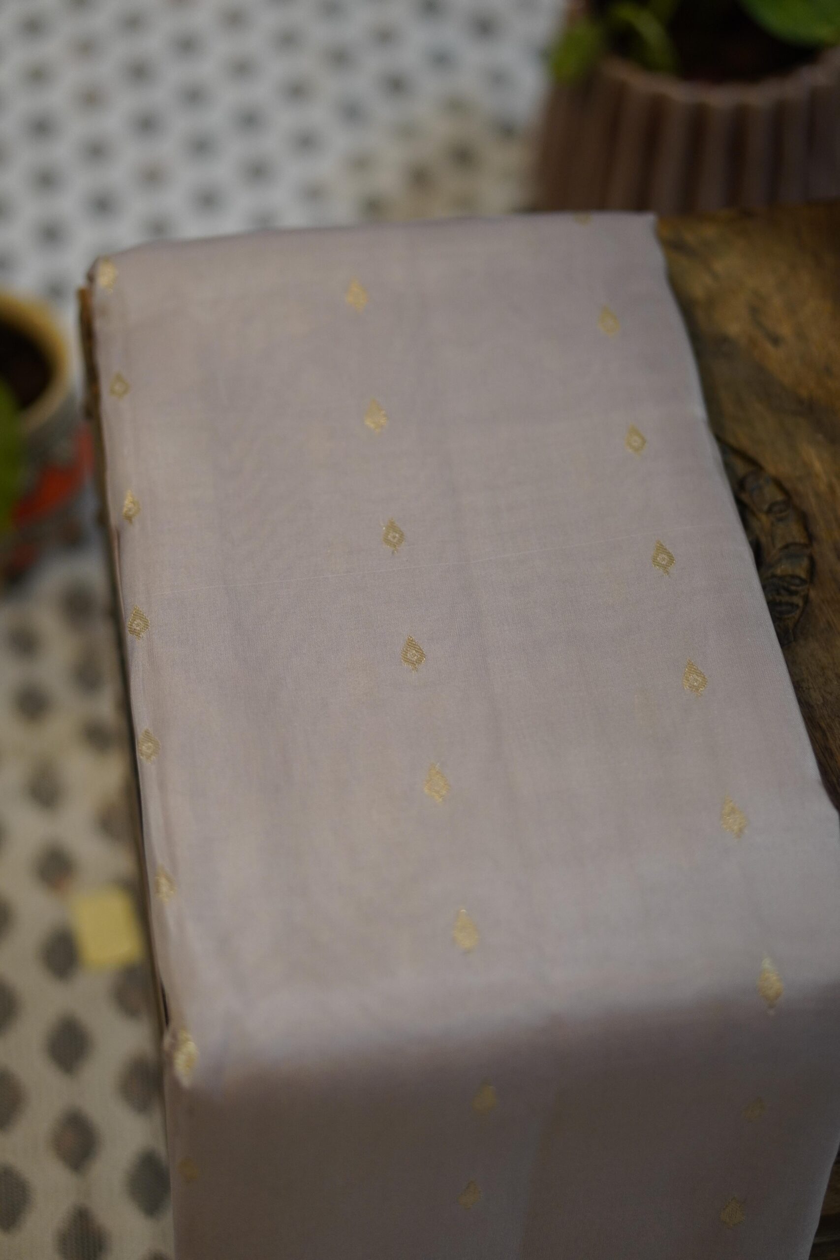 Kanjeevaram Saree – Silver - Image 5