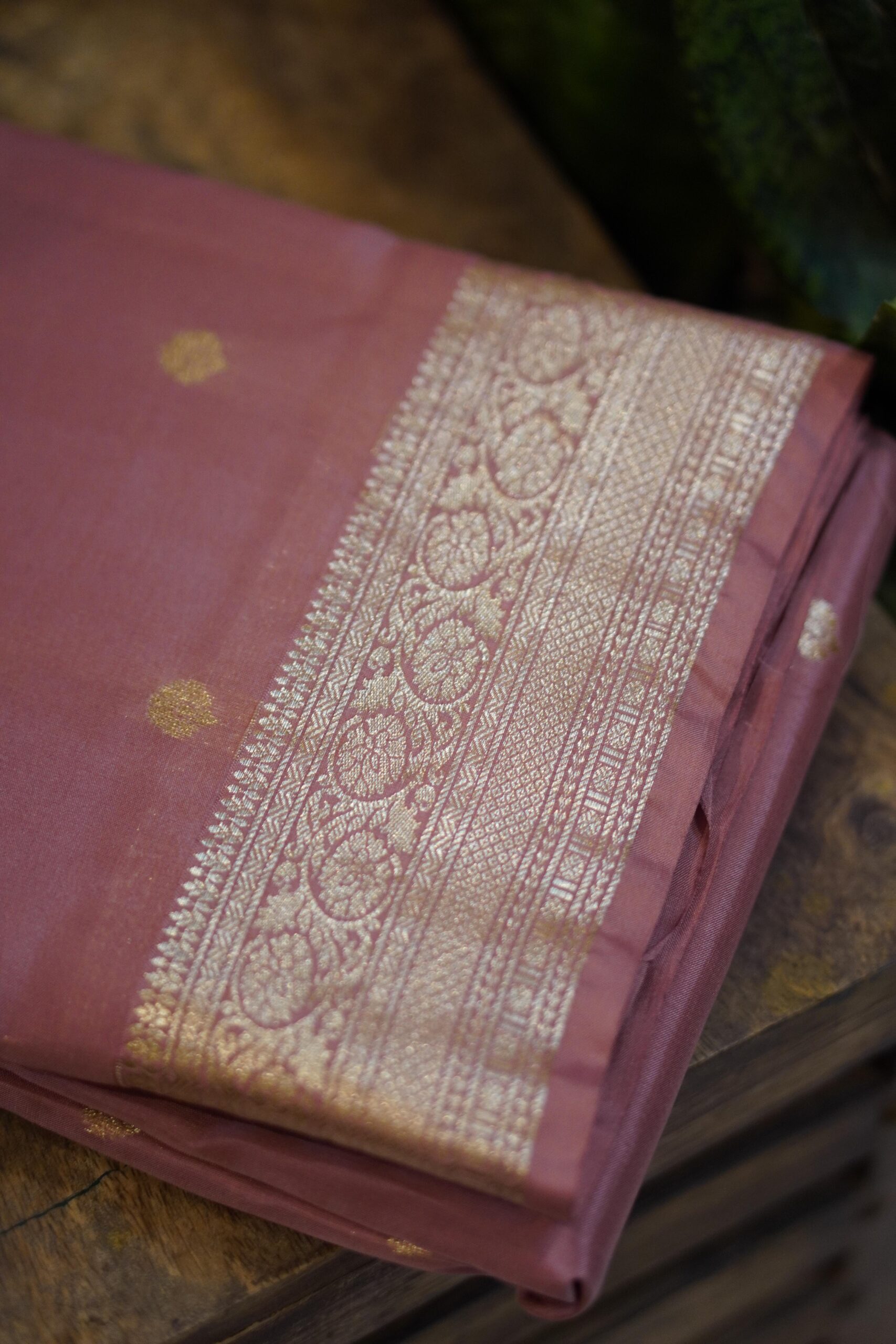 Kanjeevaram Saree – Onion Pink - Image 2