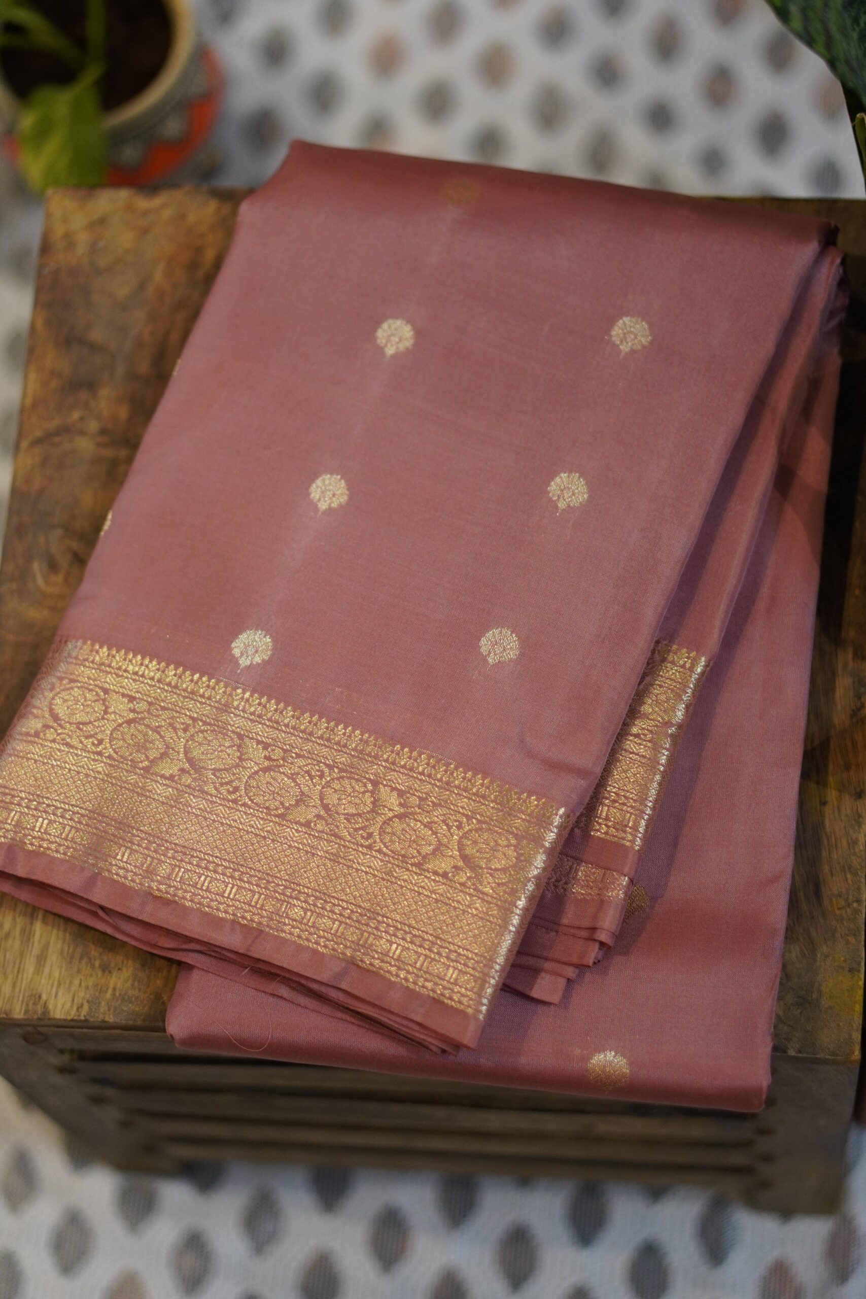Kanjeevaram Saree – Onion Pink - Image 3