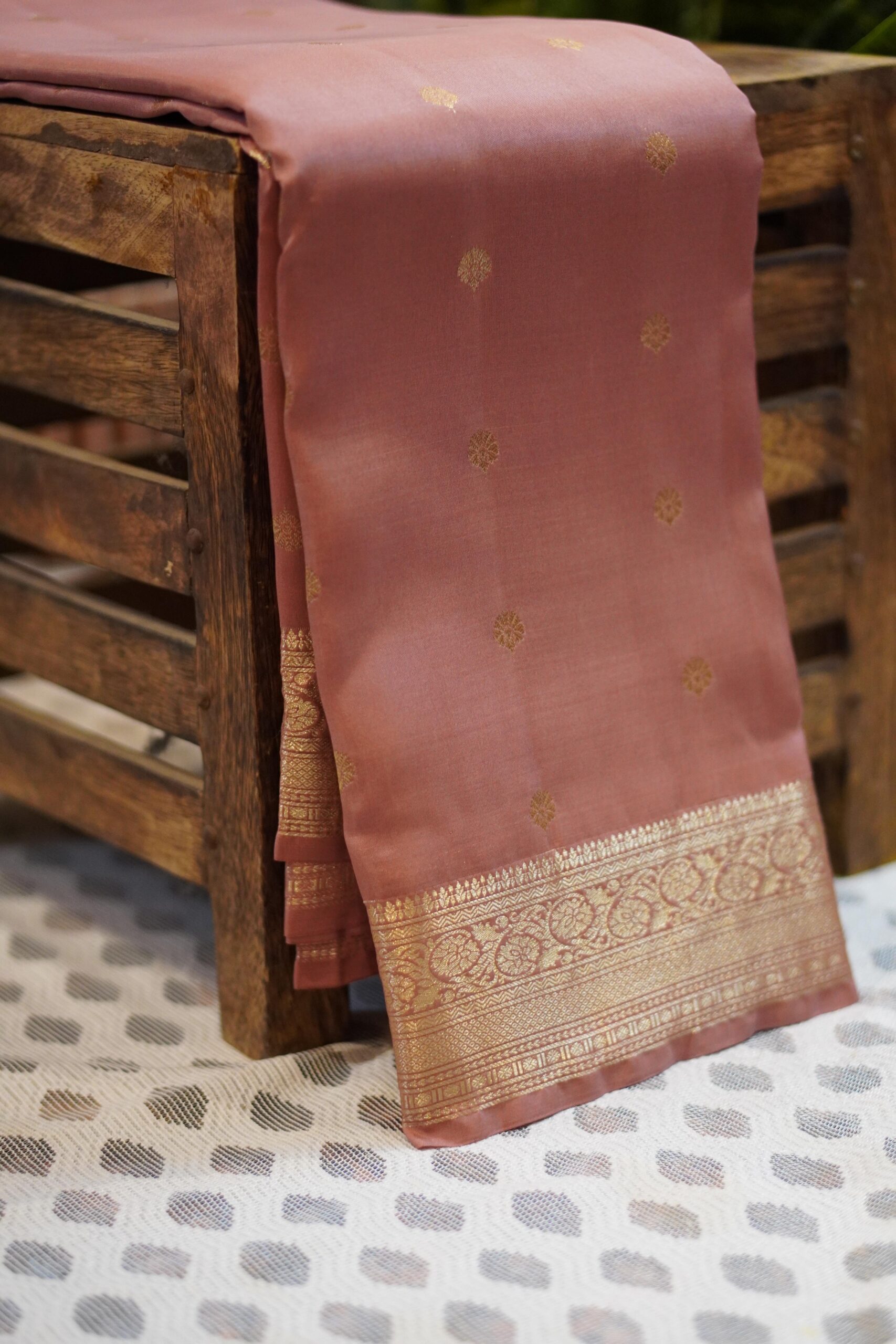 Kanjeevaram Saree – Onion Pink - Image 4