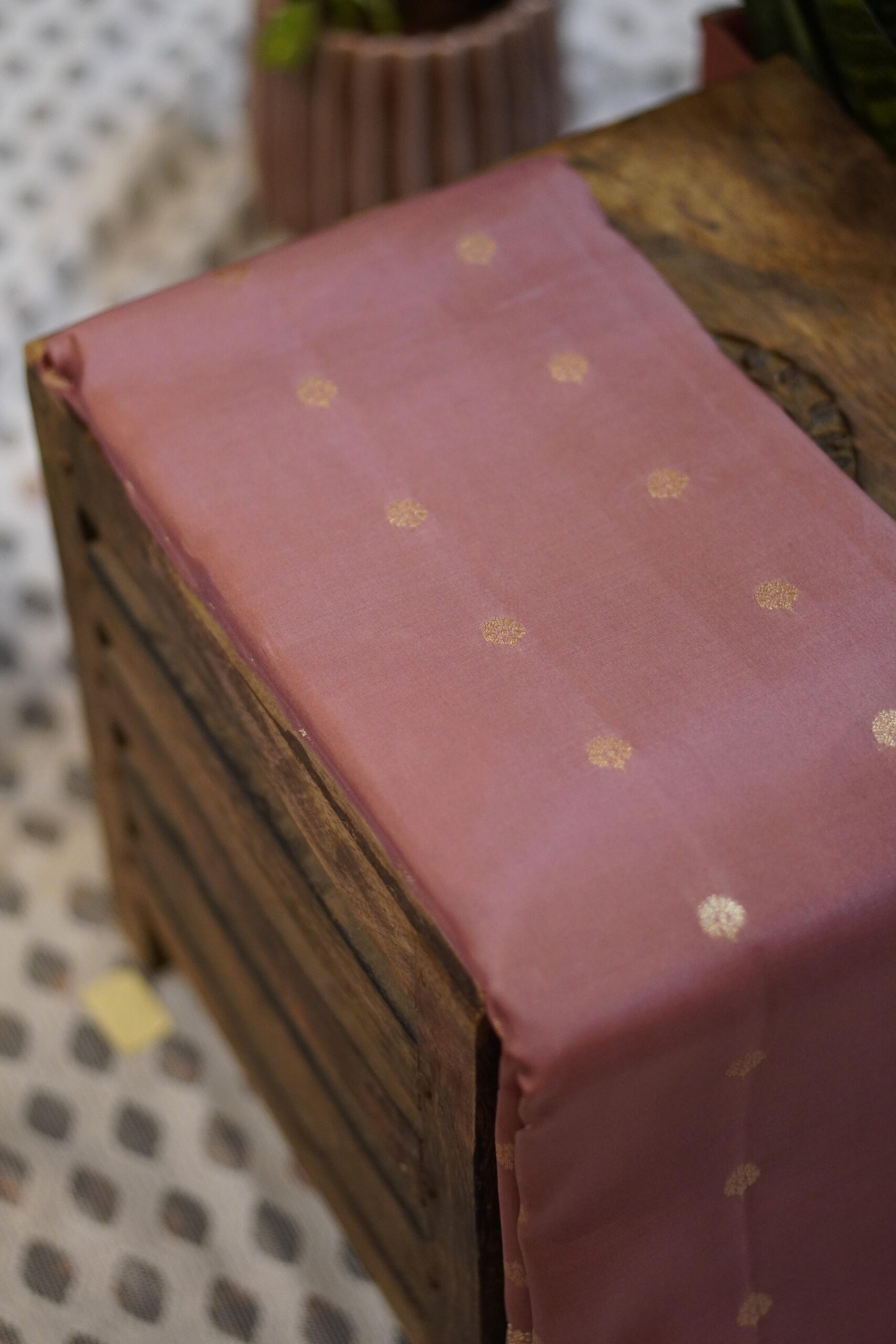 Kanjeevaram Saree – Onion Pink - Image 5