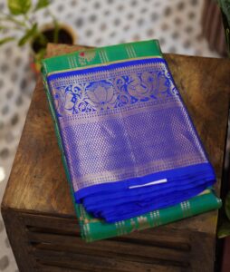 Kanjeevaram Saree – Green/Blue