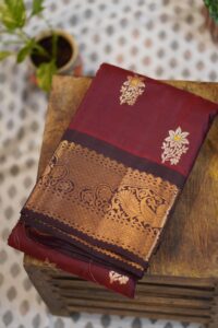 Kanjeevaram Saree – Maroon/Brown