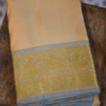 Kanjeevaram Saree – Creamish Orange/Grey
