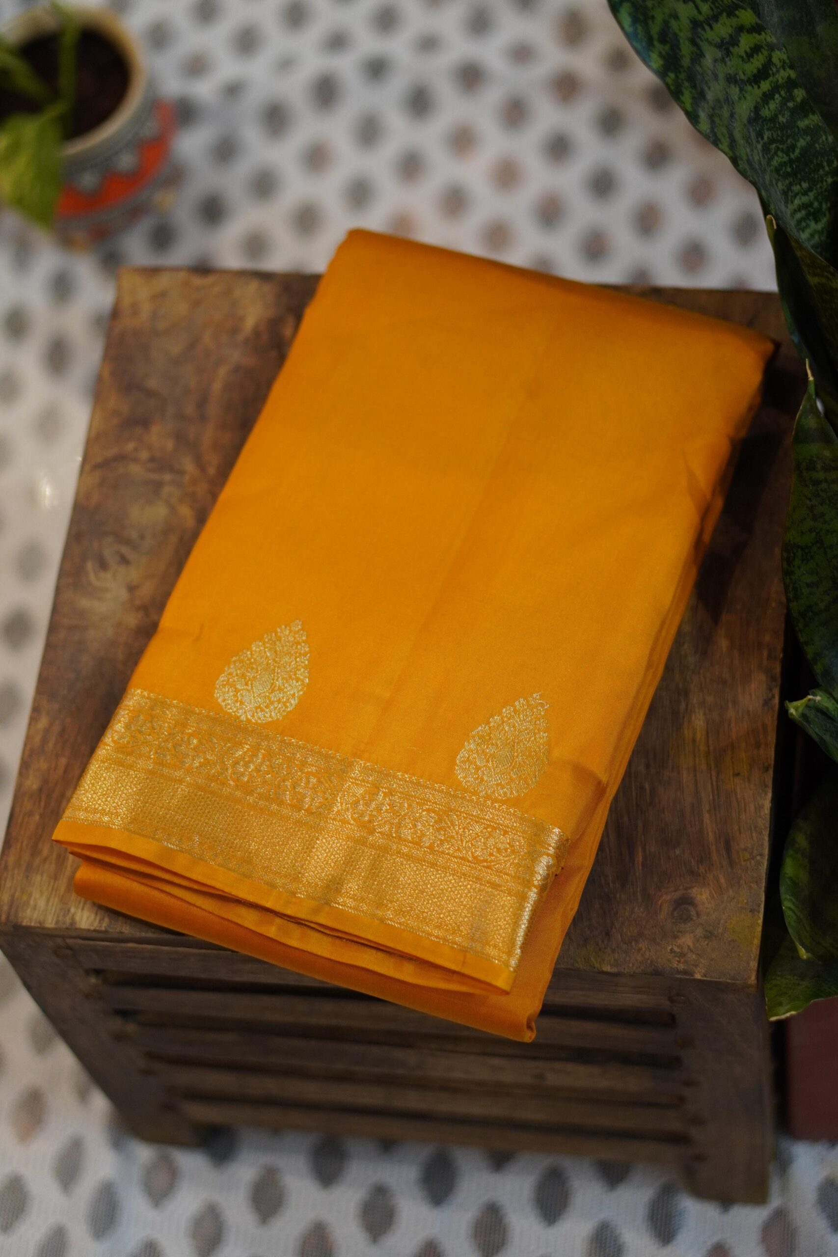 Kanjeevaram Saree – Mustard