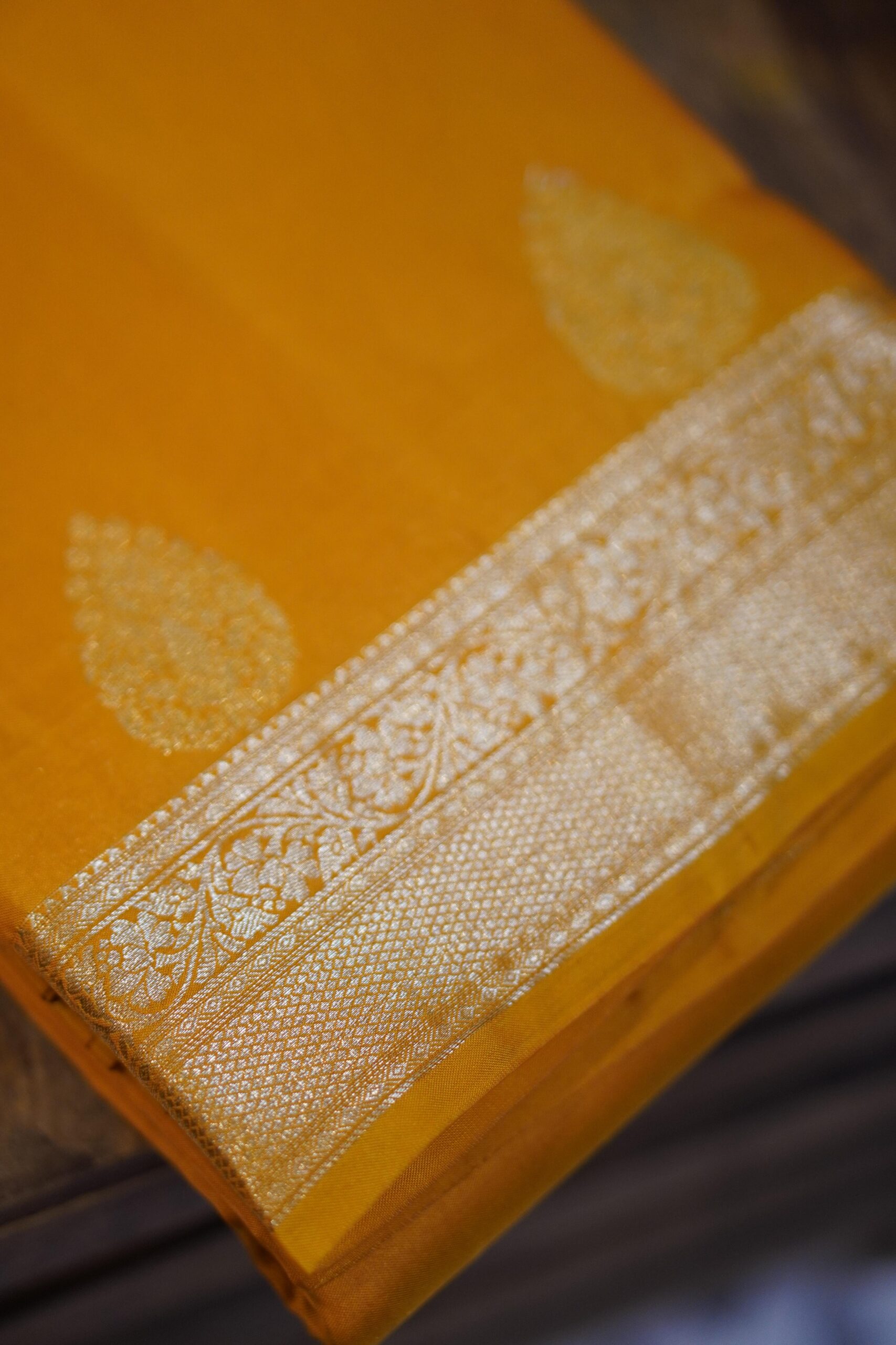 Kanjeevaram Saree – Mustard - Image 2