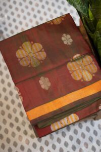 Madhavaram Saree – Green/Red