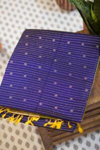 Madhavaram Saree – Blue/Methi Green