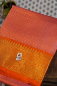 Venkatagiri Saree – Peach/Orange